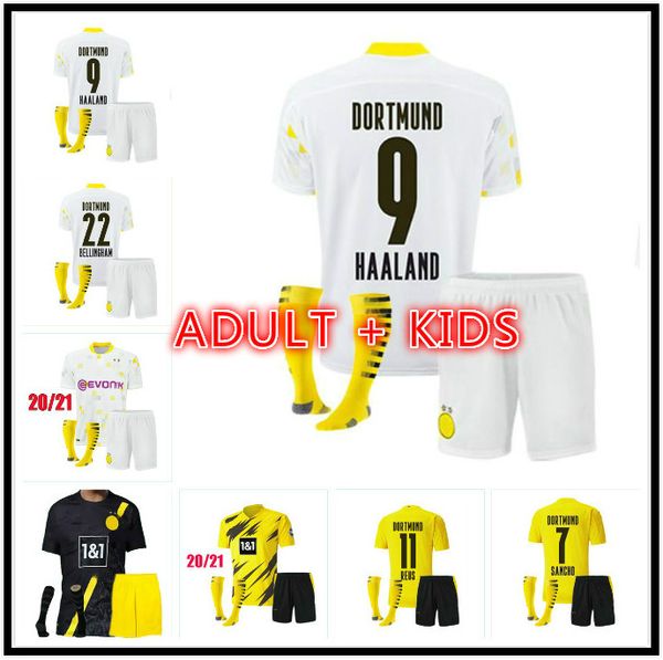 2020 2021 men kids dortmund haaland soccer jerseys kit 20 21 hazard gotze reus witsel hummels sancho third set football shirt, Black;yellow
2020 2021 men kids dortmund haaland soccer jerseys kit 20 21 hazard gotze reus witsel hummels sancho third set football shirt, Black;yellow