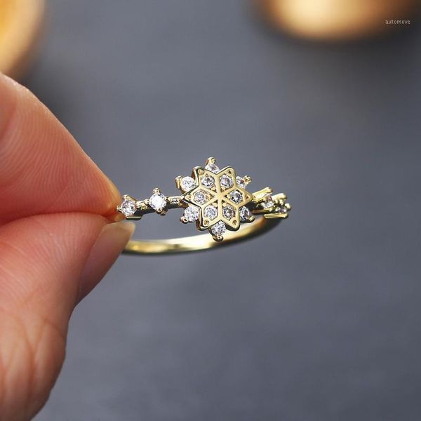 zhouyang snowflake rings for women korean cute zircon light gold color wedding ring wholesale jewelry christmas gift kcr0931, Golden;silver
zhouyang snowflake rings for women korean cute zircon light gold color wedding ring wholesale jewelry christmas gift kcr0931, Golden;silver