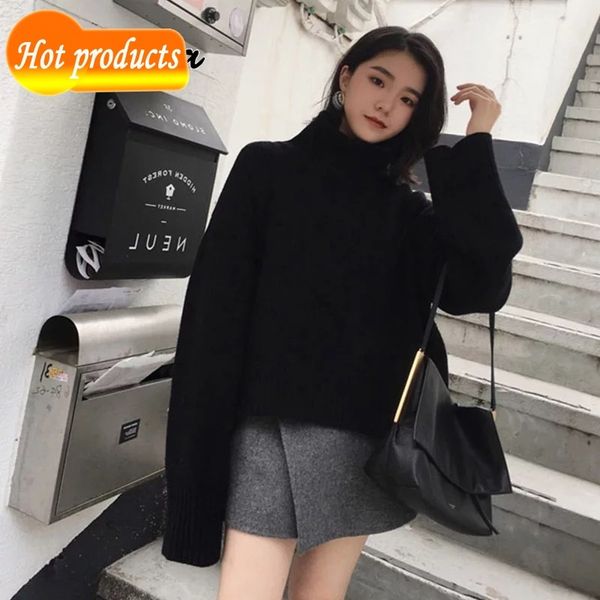 2020 new turtleneck thick winter women's sweater pullovers girls loose fall female sweaters oversize knitted or crocheted 4nwz, White;black
2020 new turtleneck thick winter women's sweater pullovers girls loose fall female sweaters oversize knitted or crocheted 4nwz, White;black