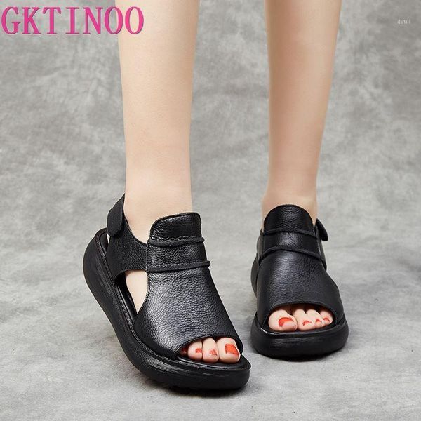 gktinoo 2020 summer thick bottom high heel flat platform sandals for women genuine leather fashion wedges peep toe women sandals1, Black
gktinoo 2020 summer thick bottom high heel flat platform sandals for women genuine leather fashion wedges peep toe women sandals1, Black