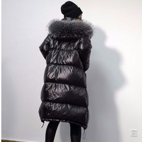 winter jacket women 2019 fashion glossy white duck jacket long thickened warm down coat loose plus size female outwear sl1121, Black
winter jacket women 2019 fashion glossy white duck jacket long thickened warm down coat loose plus size female outwear sl1121, Black