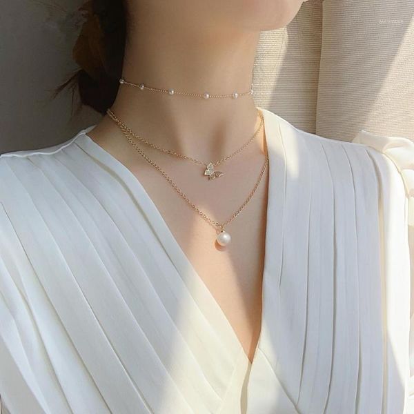 korean new arrive cute zircon butterfly choker necklaces for women multi layer pearl short collares jewelry kolye collier femme1, Golden;silver
korean new arrive cute zircon butterfly choker necklaces for women multi layer pearl short collares jewelry kolye collier femme1, Golden;silver