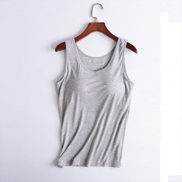 womens tank modal breathable clothes fitness summer vest strap built in bra padded bra modal tank camisole, White
womens tank modal breathable clothes fitness summer vest strap built in bra padded bra modal tank camisole, White
