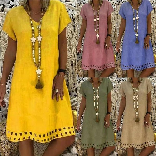 2019 женские летние boho повседневная короткие рукав вечерние платья платья плюс размер хлопковое белье сплошное цвет свободные v шеи пляжно, Black;gray
2019 женские летние boho повседневная короткие рукав вечерние платья платья плюс размер хлопковое белье сплошное цвет свободные v шеи пляжно, Black;gray