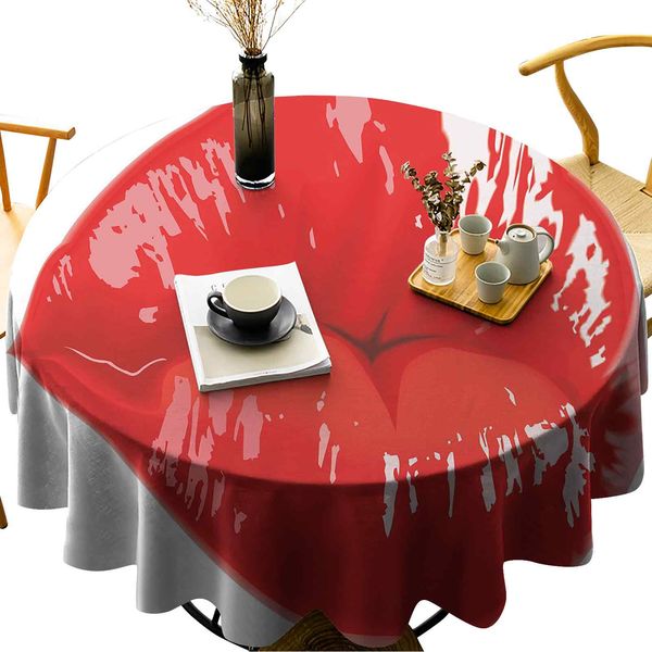 wipeable round table cover puckering full lips in vivid color valentines make up female beauty love and affection
wipeable round table cover puckering full lips in vivid color valentines make up female beauty love and affection