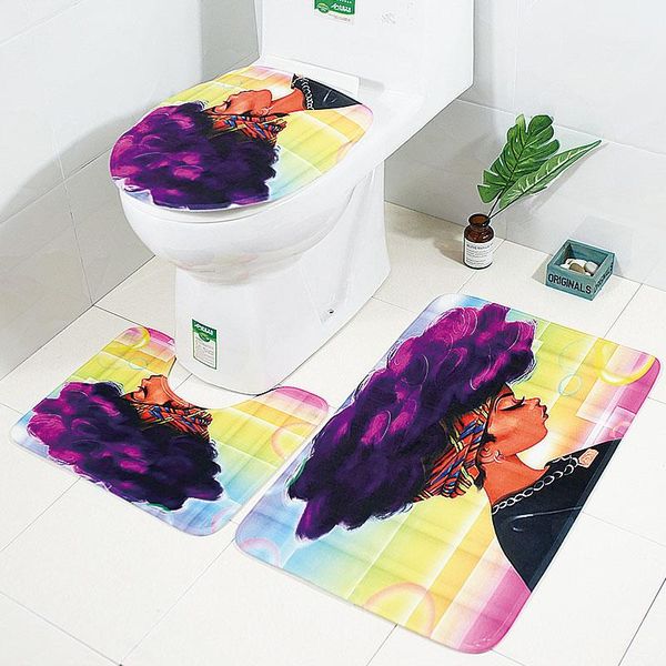 3 pcs/set skidproof africa woman printed bathroom rugs with toilet lid cover bath mat
3 pcs/set skidproof africa woman printed bathroom rugs with toilet lid cover bath mat
