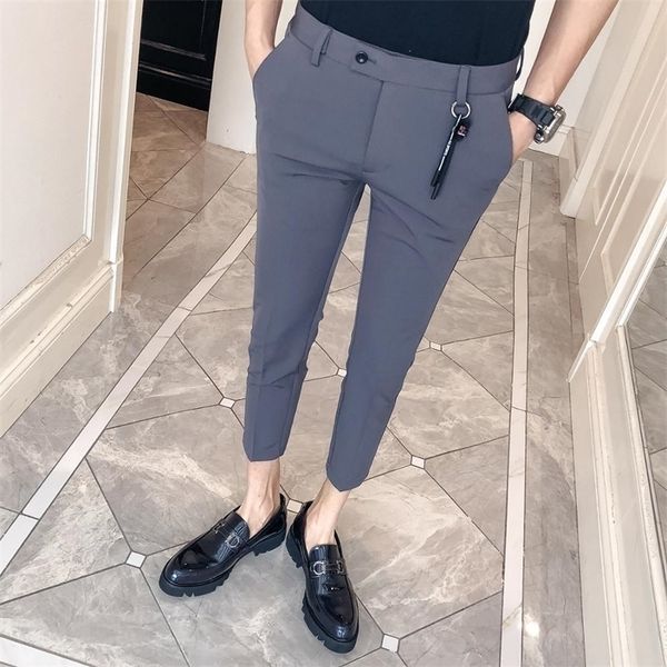 korean men suit pants fashion business formal pants for men slim fit ankle length dress pants men clothing all match 34-28 201106, Black
korean men suit pants fashion business formal pants for men slim fit ankle length dress pants men clothing all match 34-28 201106, Black