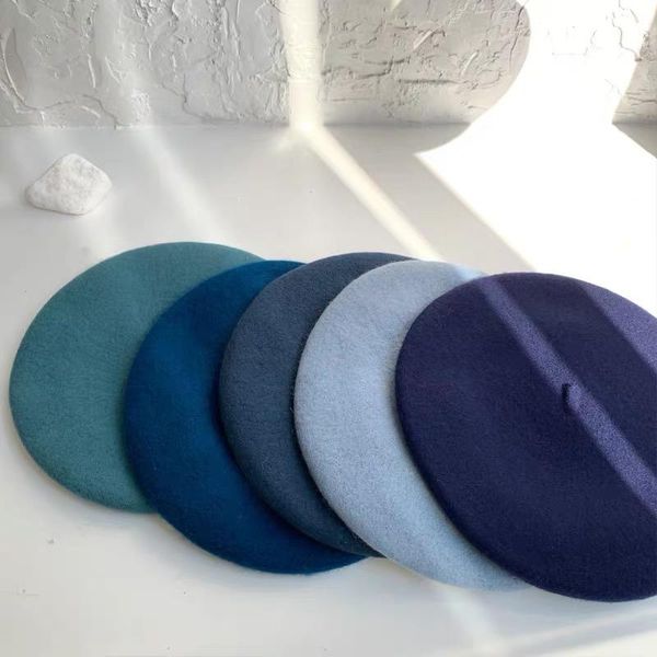 designer women winter hat wool british style rimi blue vintage berets autumn knitting artist cap painter woolen beanie hats, Blue;gray
designer women winter hat wool british style rimi blue vintage berets autumn knitting artist cap painter woolen beanie hats, Blue;gray