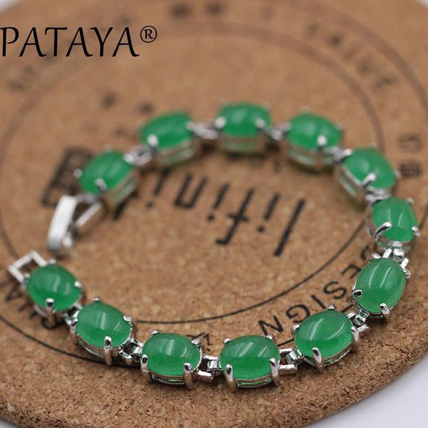 link, chain pataya arrivals women wedding round green onyx bracelets true white gold link ru girls simple fine jewelry, Black
link, chain pataya arrivals women wedding round green onyx bracelets true white gold link ru girls simple fine jewelry, Black