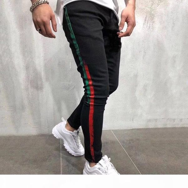 mens ripped denim jeans male skinny slim fit pencil pants casual hip hop trousers with holes, Blue
mens ripped denim jeans male skinny slim fit pencil pants casual hip hop trousers with holes, Blue
