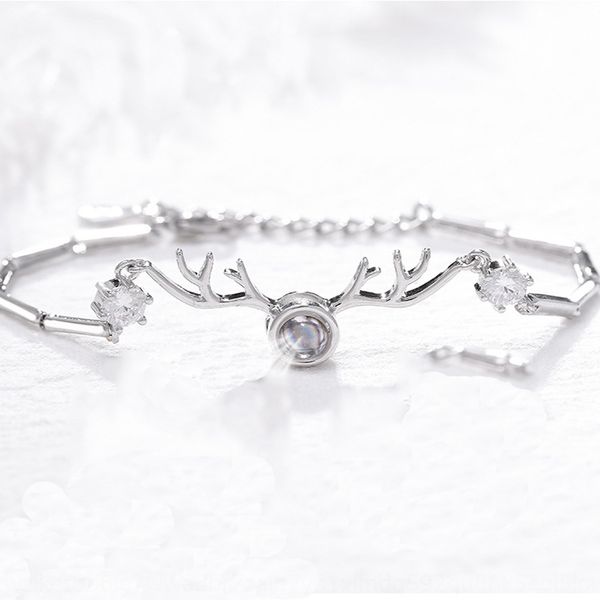 s925 braceletprojection bracelet pure silver one deer with you projection bracelet for womenjapan and korea simple elk horn hand jewelry idv, Golden;silver
s925 braceletprojection bracelet pure silver one deer with you projection bracelet for womenjapan and korea simple elk horn hand jewelry idv, Golden;silver