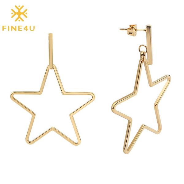 dangle & chandelier fine4u e175 handmade lightweight statement drop earrings stainless steel star hoop for women girls, Silver
dangle & chandelier fine4u e175 handmade lightweight statement drop earrings stainless steel star hoop for women girls, Silver