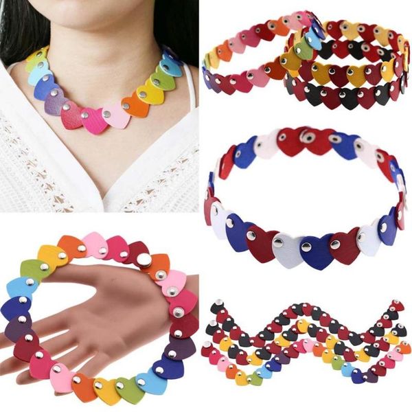 chokers harajuku rainbow heart pu leather choker necklace punk fashion trendy colorful neo gothic charm statement jewelry, Golden;silver
chokers harajuku rainbow heart pu leather choker necklace punk fashion trendy colorful neo gothic charm statement jewelry, Golden;silver