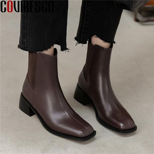 covibesco concise elastic band women ankle boots genuine leather square toe high heels pumps winter working basic shoes woman, Black
covibesco concise elastic band women ankle boots genuine leather square toe high heels pumps winter working basic shoes woman, Black