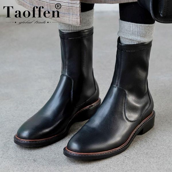 boots taoffen women real leather knee high black flats casual work motorcycle slip on winter shoes woman botas size 33-40
boots taoffen women real leather knee high black flats casual work motorcycle slip on winter shoes woman botas size 33-40