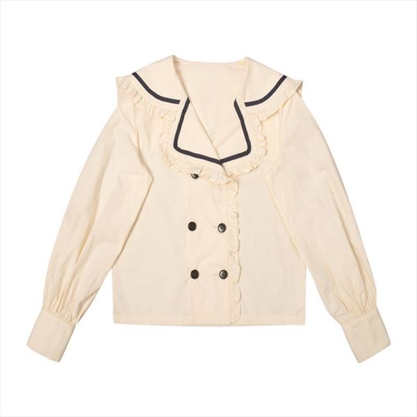 perhaps u women beige sailor collar button lantern sleeve long sleeve shirt loose b0681 drop shipping, White
perhaps u women beige sailor collar button lantern sleeve long sleeve shirt loose b0681 drop shipping, White