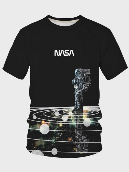men letter and galaxy print tee p439#, White;black
men letter and galaxy print tee p439#, White;black