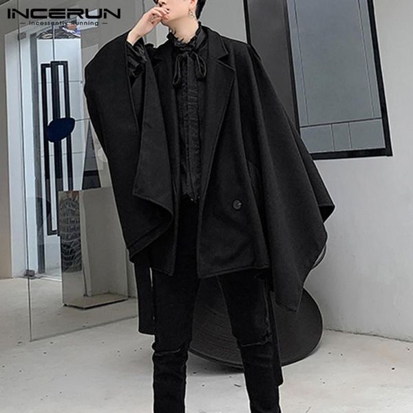 man irregular lace up windbreaker incerun mens trench leisure lapel neck cape cloak autumn poncho masculina streetwear plus size, Tan;black
man irregular lace up windbreaker incerun mens trench leisure lapel neck cape cloak autumn poncho masculina streetwear plus size, Tan;black