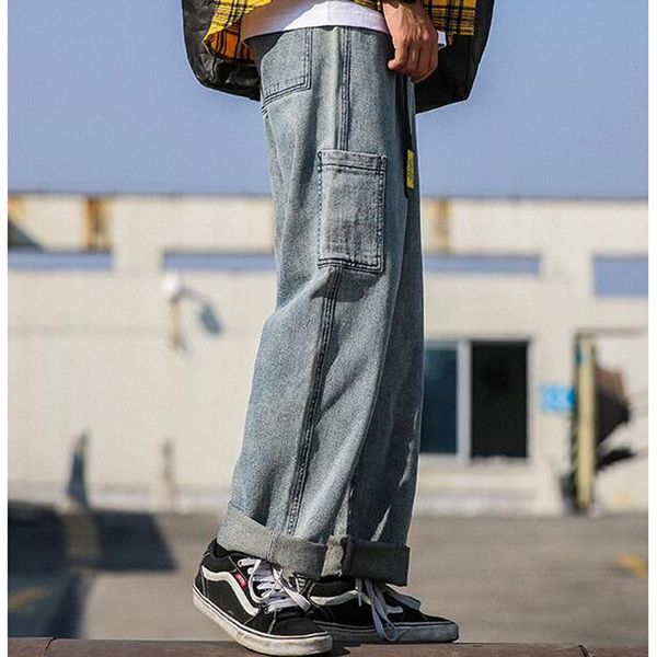 shierxi jeans men new denim trousers man solid color fashion casual large size loose straight wide leg cowboy pants male, Blue
shierxi jeans men new denim trousers man solid color fashion casual large size loose straight wide leg cowboy pants male, Blue