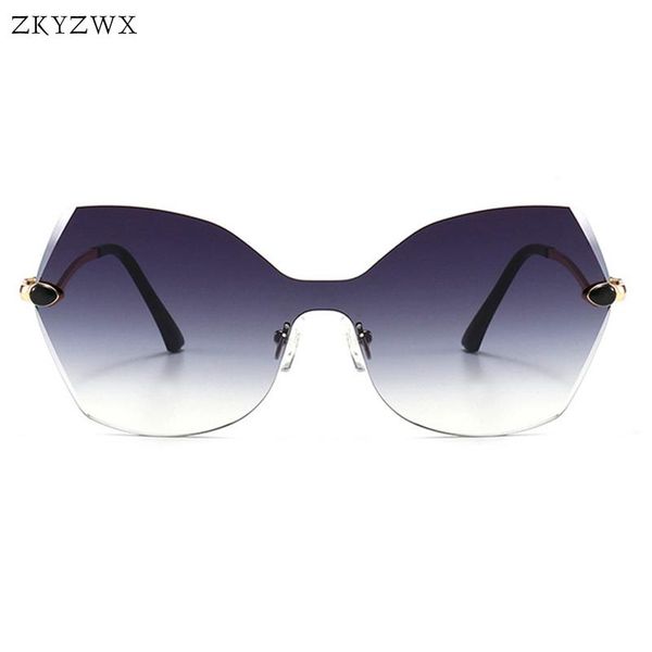 ZKYZWX Fashion Trending One Piece Lens Sunglasses Women Gradient Rimless Sunglasses for Men Luxury Design Street Shot Glasses, White;black
ZKYZWX Fashion Trending One Piece Lens Sunglasses Women Gradient Rimless Sunglasses for Men Luxury Design Street Shot Glasses, White;black