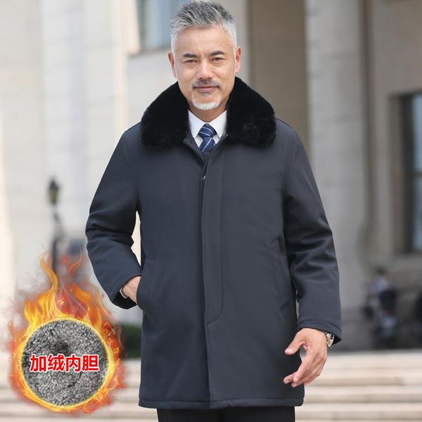 men's down & parkas old man winter grandpa and velvet middle-aged with thick cotton-padded jacket dad, Black
men's down & parkas old man winter grandpa and velvet middle-aged with thick cotton-padded jacket dad, Black