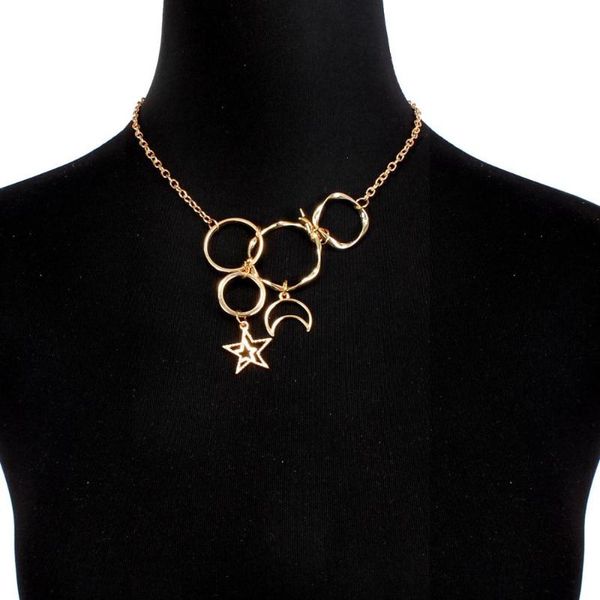 chokers 2021 korean version of simple hollow multi-ring circle star moon clavicle chain pendant necklace jewelry accessories, Golden;silver
chokers 2021 korean version of simple hollow multi-ring circle star moon clavicle chain pendant necklace jewelry accessories, Golden;silver