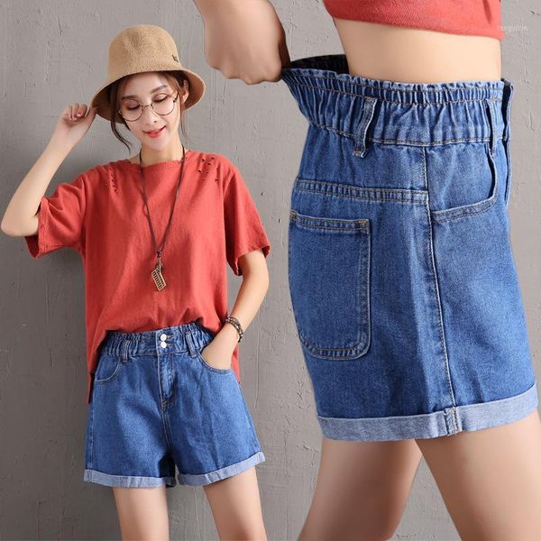 large plu size short jeans for women summer elastic waist short jeans woman folded hem high waist wide leg shorts denim1, Blue
large plu size short jeans for women summer elastic waist short jeans woman folded hem high waist wide leg shorts denim1, Blue