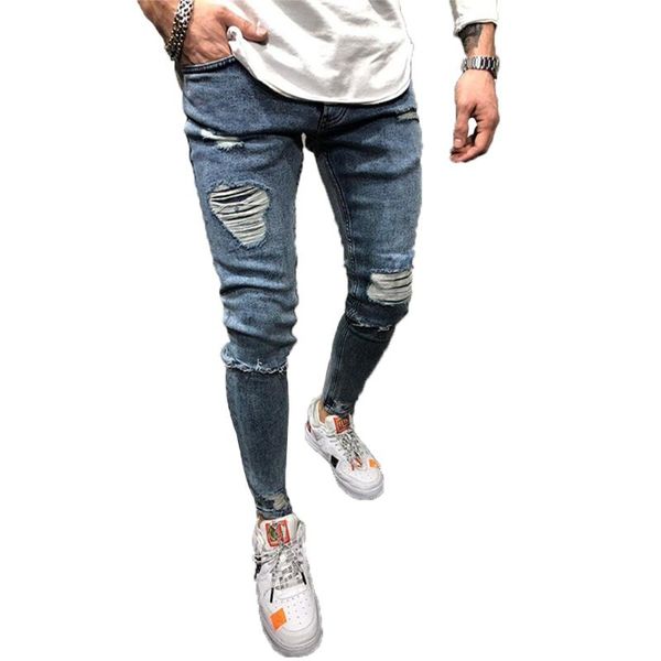 new 2021 men's hole jeans slim man trousers casual thin denim pencil pants classic cowboys young man blue pant
new 2021 men's hole jeans slim man trousers casual thin denim pencil pants classic cowboys young man blue pant