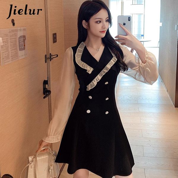 2020 fashion a-line black dress female french autumn double-breasted vestido v-neck chiffon spliced women dresses s-xl, Black;gray
2020 fashion a-line black dress female french autumn double-breasted vestido v-neck chiffon spliced women dresses s-xl, Black;gray