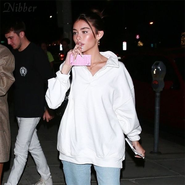 nibber autumn winter white long women 0-neck hoodie fashion street leisure sportswear loose slim active pullover mujer y200610, Black
nibber autumn winter white long women 0-neck hoodie fashion street leisure sportswear loose slim active pullover mujer y200610, Black