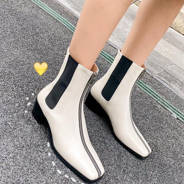 genuine leather zippers women's ankle boots fashion autumn winter 4.5cm high heels shoes for women party casual shoes woman, Black
genuine leather zippers women's ankle boots fashion autumn winter 4.5cm high heels shoes for women party casual shoes woman, Black
