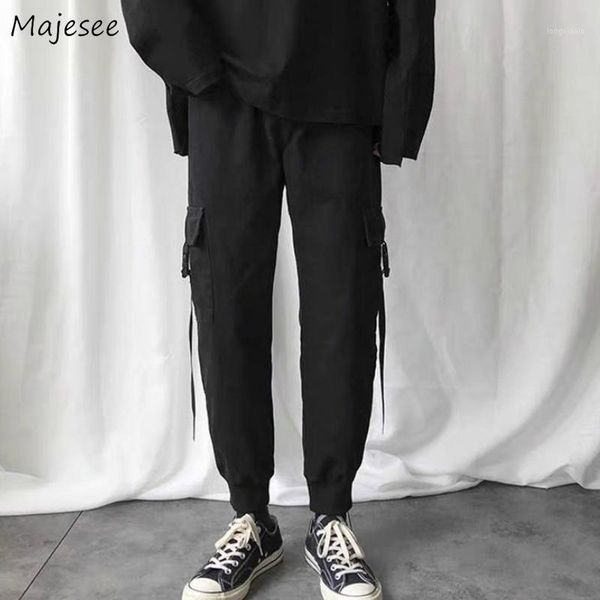 men casual pants cargo solid simple large size bundle elastic waist pocket loose mens korean style leisure chic ins ankle-length1, Black
men casual pants cargo solid simple large size bundle elastic waist pocket loose mens korean style leisure chic ins ankle-length1, Black