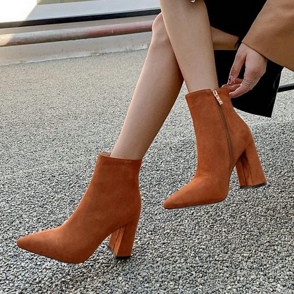 zawsthia 2020 winter woman boots pointed toe block high heels ladies stilettos women shoes zipper ankle, Black
zawsthia 2020 winter woman boots pointed toe block high heels ladies stilettos women shoes zipper ankle, Black