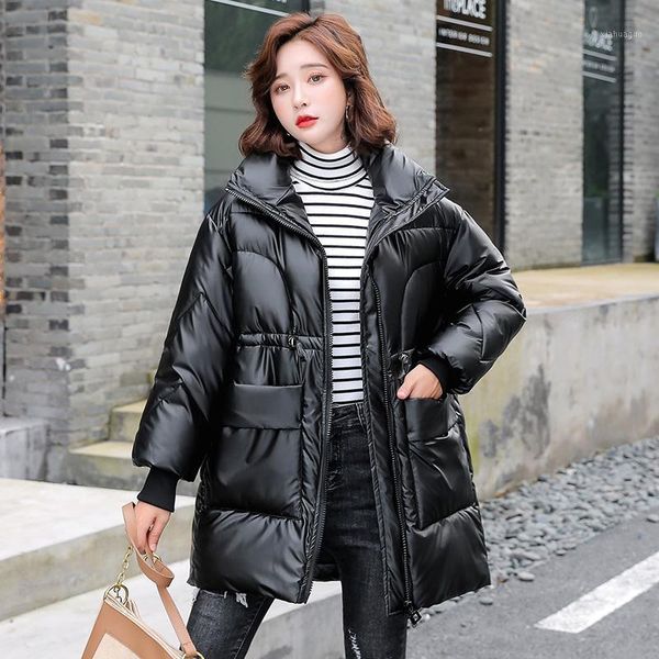 oversized women's winter jacket loose shiny long parkas female 2020 stand collar plus size solid casual cotton padded thick coat1, Black
oversized women's winter jacket loose shiny long parkas female 2020 stand collar plus size solid casual cotton padded thick coat1, Black