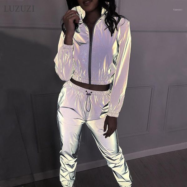 luzuzi women casualtracksuit 2 piece set hip hop reflective crop pants fashion female loose zipper jacket coat matching sets1, White
luzuzi women casualtracksuit 2 piece set hip hop reflective crop pants fashion female loose zipper jacket coat matching sets1, White