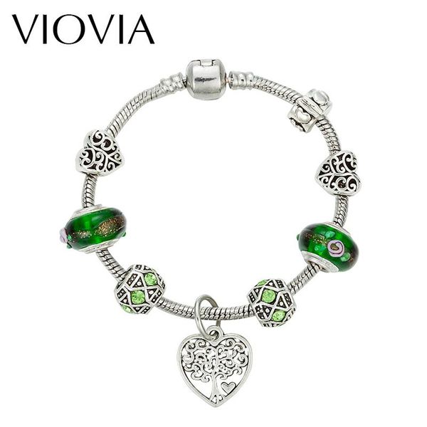 viovia green glass beads jewelry love heart gift silver color heart charm bracelets for women murano b16114, Golden;silver
viovia green glass beads jewelry love heart gift silver color heart charm bracelets for women murano b16114, Golden;silver