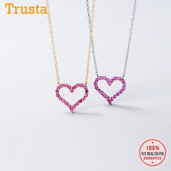 trusta authentic 925 sterling silver lovely romantic heart pink twinkling cz pendant necklace for women silver 925 jewelry da8581
trusta authentic 925 sterling silver lovely romantic heart pink twinkling cz pendant necklace for women silver 925 jewelry da8581