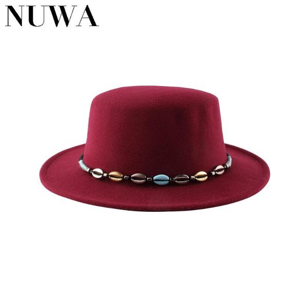 ladies dome woolen hat men's fall/winter warm triby felt hats short brim flat felt hat wide brim hats with shell chain, Blue;gray
ladies dome woolen hat men's fall/winter warm triby felt hats short brim flat felt hat wide brim hats with shell chain, Blue;gray
