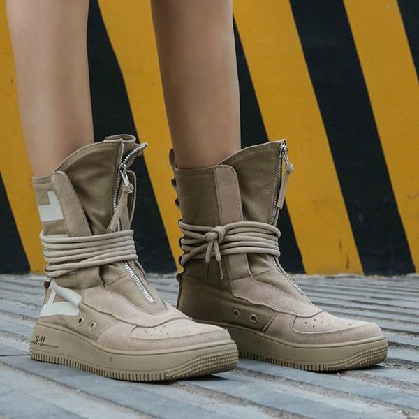 women's boots lady canvas boot with zipper rubber sole women riding boots lace up ankle shoes high street winter women shoes, Black
women's boots lady canvas boot with zipper rubber sole women riding boots lace up ankle shoes high street winter women shoes, Black