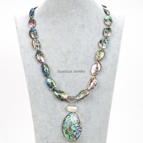 natural rainbow color necklace 35x60mm abalone shell pendant 21" q1209, Bronze;silver
natural rainbow color necklace 35x60mm abalone shell pendant 21" q1209, Bronze;silver