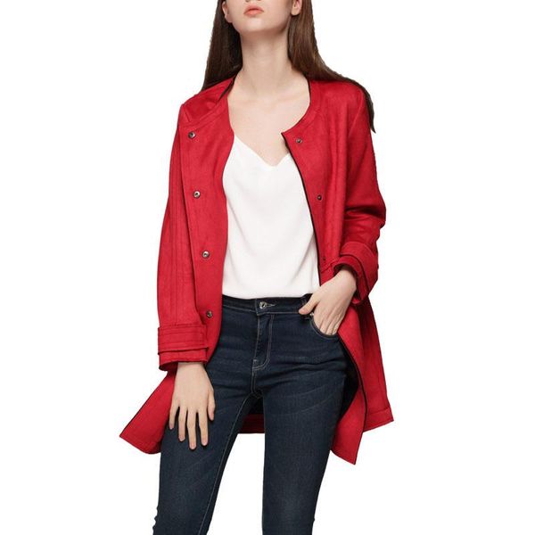 women's trench coats women long coat faux suede female red s-xl single breasted wide-waisted solid o-neck casual fashion brief, Tan;black
women's trench coats women long coat faux suede female red s-xl single breasted wide-waisted solid o-neck casual fashion brief, Tan;black