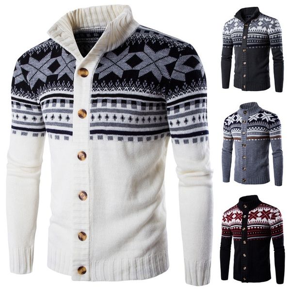 e-baihui autumn and winter new christmas printed sweater casual men's knitted cardigan stand-up collar long-sleeved jacket 1800-8873, White;black
e-baihui autumn and winter new christmas printed sweater casual men's knitted cardigan stand-up collar long-sleeved jacket 1800-8873, White;black