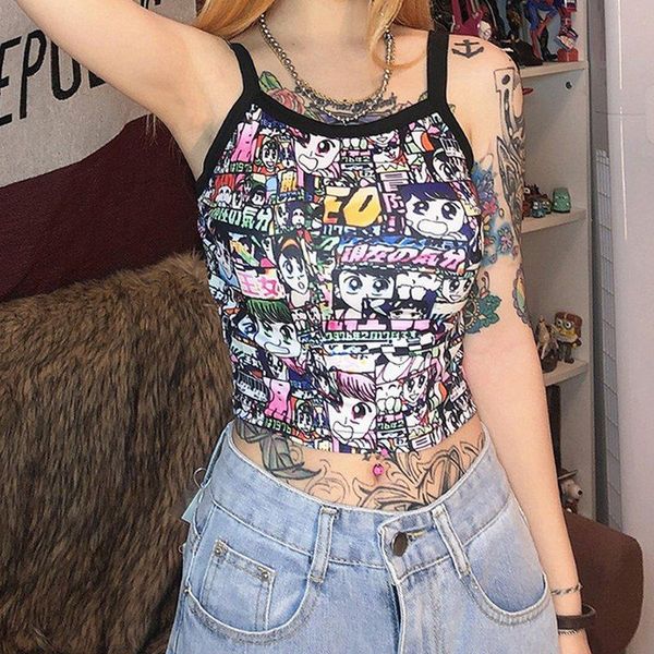summer graffiti cartoon print women crop cropped ladies spaghetti strap elastic camisole letter embroidery tank, White
summer graffiti cartoon print women crop cropped ladies spaghetti strap elastic camisole letter embroidery tank, White
