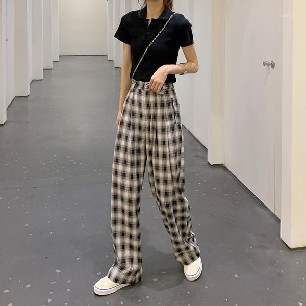 women's pants & capris casual england style korean fashion women's clothing ulzzang loose high waist plaid straight streetwear har, Black;white
women's pants & capris casual england style korean fashion women's clothing ulzzang loose high waist plaid straight streetwear har, Black;white