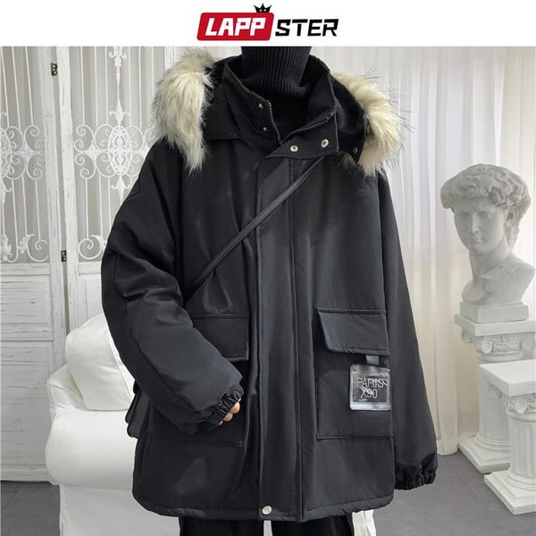 men's down & parkas lappster men pockets harajuku fur winter coat 2021 mens korean fashions male casual black japan hooded jackets and 
men's down & parkas lappster men pockets harajuku fur winter coat 2021 mens korean fashions male casual black japan hooded jackets and