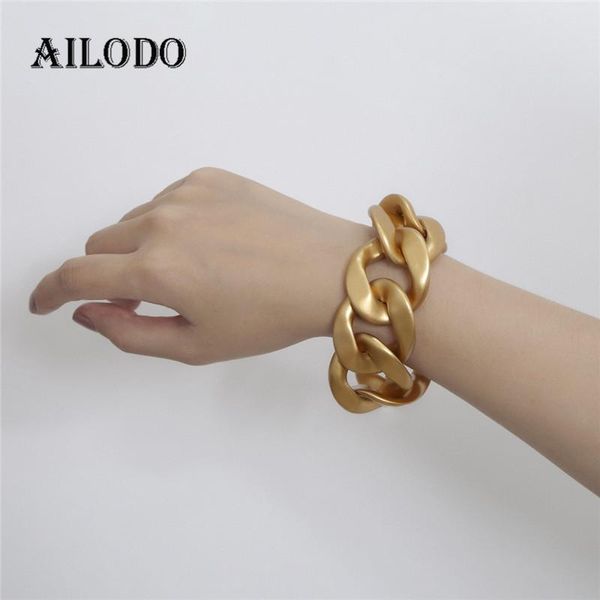 ailodo exaggerated thick cuban chain bracelets for women girls punk gold color bracelets fashion jewelry christmas gifts 20oct12, Golden;silver 
ailodo exaggerated thick cuban chain bracelets for women girls punk gold color bracelets fashion jewelry christmas gifts 20oct12, Golden;silver