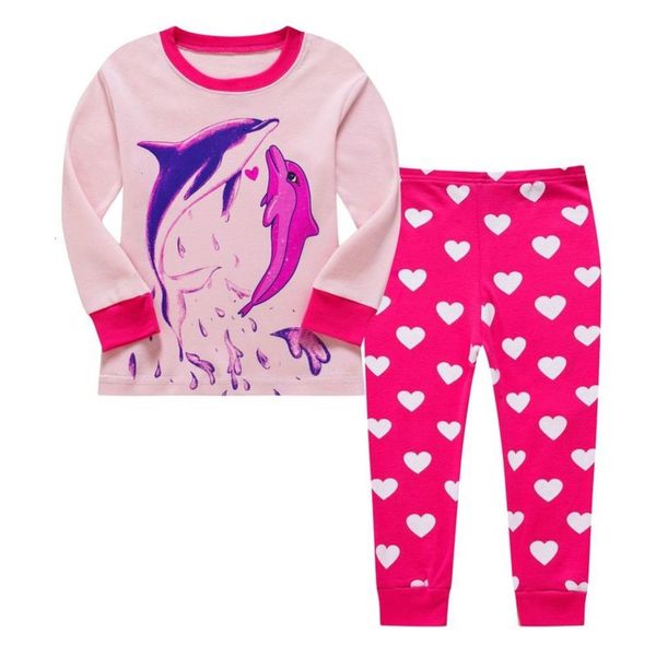 summer children's pajamas thin cotton long sve pink dolphin pattern girls' home wear, Blue;red
summer children's pajamas thin cotton long sve pink dolphin pattern girls' home wear, Blue;red