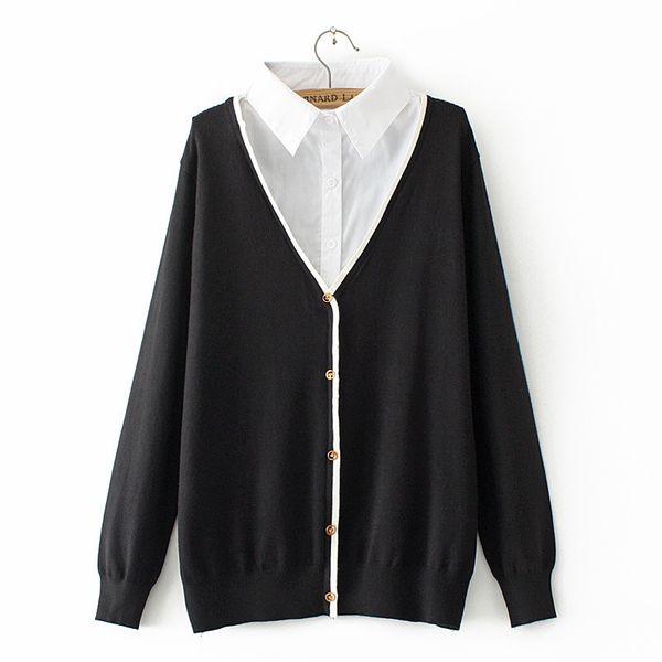 2xl-4xl plus size fake two casual female blouses simple elegant spring pullovers outerwear p6o2, White;black
2xl-4xl plus size fake two casual female blouses simple elegant spring pullovers outerwear p6o2, White;black