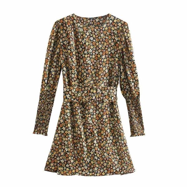 casual dresses 2021 women dress print sashes long sleeve o-neck above knee female fashion clothes, Black;gray
casual dresses 2021 women dress print sashes long sleeve o-neck above knee female fashion clothes, Black;gray