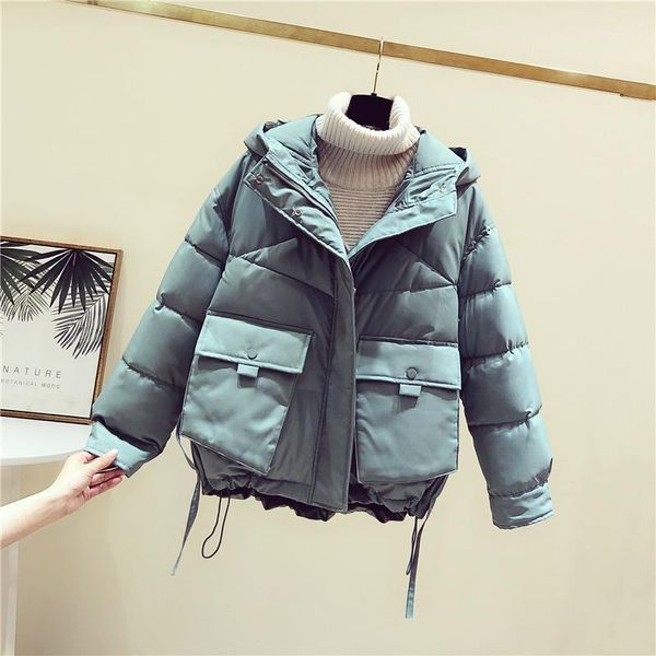 hooded loose thick winter jacket women korean modis ins solid woman parkas 2021 new arrival short warm coat1, Black
hooded loose thick winter jacket women korean modis ins solid woman parkas 2021 new arrival short warm coat1, Black